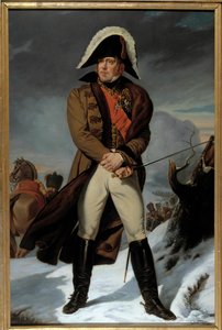 Portrét en pied de Michel Ney (1769-1815), vévoda z Elchingenu, princ z Moskvy (Moskva), Marechal of France Obraz Eugene Battaille (1817-1875). 19. století. Ztlumit. 2,15 x 1,4 m. - Celovečerní portrét Michela Neye (1769-1815), vévody z Elchingenu, P od Eugene Battaille