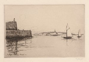 Saint-Malo Vue de Dinard (Saint-Malo vu de Dinard) od Eugene Bejot