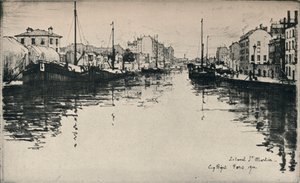 Kanál St Martin, 1915 od Eugene Bejot