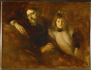 Alphonse Daudet a jeho dcera Edmee (malba na plátně)