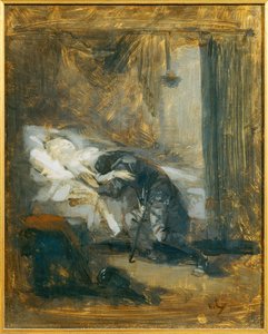 Scene de Theatre - Scéna v divadle ... (malba na plátně) od Eugène Carrière