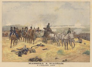 Maršál Massena v bitvě u Wagramu, 6. července 1809