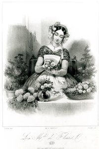 Prodejce květin, c. 1840 od Eugene Charles Francois Guerard