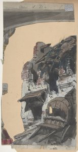 Návrh pro jeviště v opeře, Paříž, 1830-90. od Eugene Ciceri