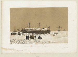 Plovoucí baterie Tonnante v ledu poblíž Kinburn, 1856 od Eugene Ciceri