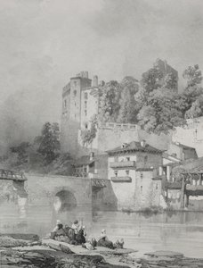 Malebné a romantické cesty starověkou Francií. Bretaň: Chateau de Clisson od Eugene Ciceri