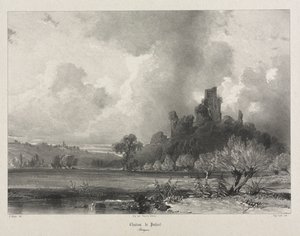 Malebné a romantické cesty starověkou Francií. Bretaň: Chateau de Penhoet od Eugene Ciceri
