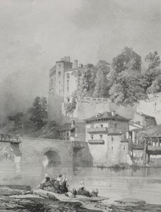 Malebné a romantické cesty starověkou Francií. Bretaň: Chateau de Clisson. od Eugene Ciceri