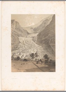 Pohled na ledovec High Grindelwald Glacier Superior de Grindelwald (název na objektu) Tváře ve Švýcarsku a Savoy (název série) La Suisse et la Savoie (název série na objektu) od Eugene Ciceri