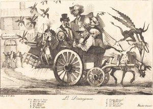 Odstranění cenzury, c. 1821. Tvůrci: Eugene Delacroix, Charles Etienne Pierre Motte. od Eugene Delacroix, Charles Etienne Pierre Motte