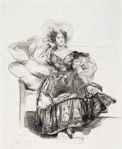 Studie pro paní Jules-Antoine Droz od Eugene Deveria