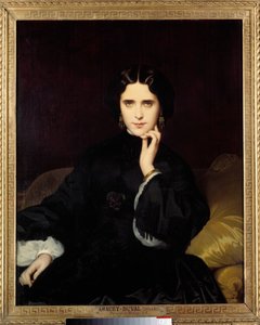 Portrét Madame de Loynes (1837-1908) Vedla významný literární a politický salon. Obraz Eugena Amaury-Duvala (1808-1885) 1862 Ne. 0,82x1m. Paříž, Musee d