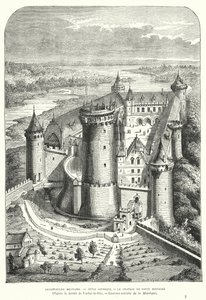Chateau de Coucy, Pikardie, Francie, po jeho restaurování v 19. století Eugenem Viollet-le-Duc od Eugene Emmanuel after Viollet le Duc