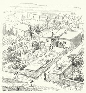 Venkovský dům ve starověkém Egyptě od Eugene Emmanuel after Viollet le Duc