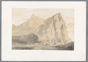 Mount Behistun v Íránu Mont Bi Sutoun (název na objektu) Perské krajiny (název série) Perse modern (název série)