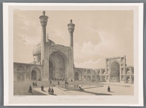 Nádvoří mešity Jameh v Isfahánu Cour intérieure de la grande mosquée (Ispahan) (název na objektu) Perské krajiny (název série) Perse modern (název série)