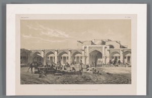 Nádvoří karavanserai z Mahyaru Cour internee du caravanserail de Mayar (route d