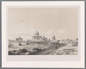 Imamzadeh z Hussein v Qazvin Imam-Zadeh-Hussein (Casbin) (titul na objektu) Perské krajiny (název série) Perse modern (název série) od Eugene Flandin