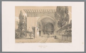 Kiosk van Fin Garden v Kashan Kiosk of Fin-Fin poblíž Kachan (název na objektu) od Eugene Flandin