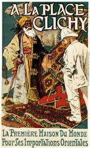 A la Place Clichy, cca 1891 (barevná litografie na papíře) od Eugene Grasset