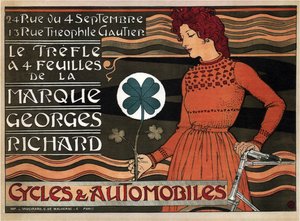 Jízdní kola a auta Georges Richard, 1899 od Eugene Grasset