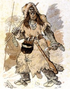 Člověk v paleolitu, kolem roku 1900 (ilustrace) od Eugene Grasset