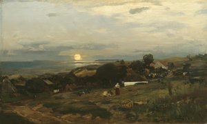 E. Dücker, západ slunce od Eugene Gustav Dücker