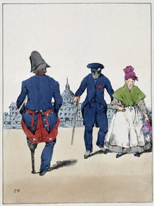 Les Invalides – v „Souvenirs d’un loâneur“ od Eugèna Foresta, kolem roku 1830.