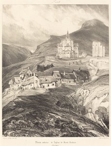 Apsida kostela Saint-Nectaire od Eugene Isabey