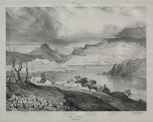 Auvergne: jezero Aidat, Auvergne od Eugene Isabey