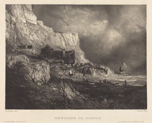 Okolí Dieppe od Eugene Isabey