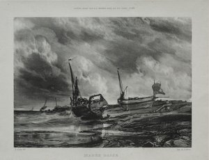 Marée basse, 1831. od Eugene Isabey