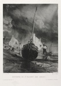 Šest mariňáků: Suvenýr Saint Valéry-sur-Somme, 1833. od Eugene Isabey