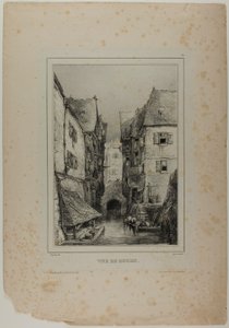 Pohled na Rouen, tabule tři od Eugene Isabey