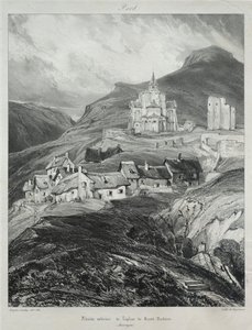 Malebné a romantické cesty ve starověké Francii, Auvergne: Apsida kostela Saint Nectaire od Eugene Isabey