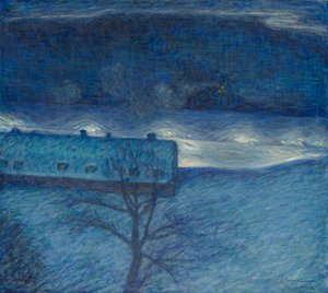Zimní noc nad nábřeží od Eugène Jansson