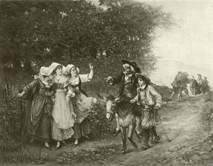 Miller, jeho syn a umění (hlubotisk) od Eugene Joseph Lejeune