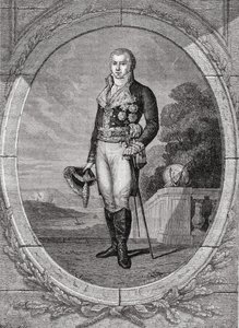 Manuel Godoy y Alvarez de Faria, vyrytý Blanpainem, z „Histoire de la Revolution Francaise“ od Louise Blanca (1811-82)