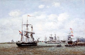 Antverpy, Přístav od Eugene Louis Boudin