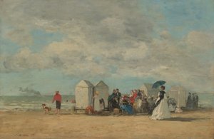 Plážová scéna od Eugene Louis Boudin