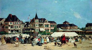 Kasino Trouville od Eugene Louis Boudin