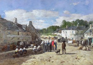 La Fete, kolem roku 1865 od Eugene Louis Boudin