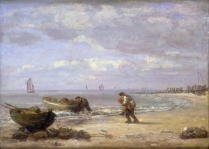 Odliv poblíž Honfleuru od Eugene Louis Boudin