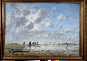 Odliv v Etaples Painting od Eugena Louise Boudina (1824-1898) od Eugene Louis Boudin