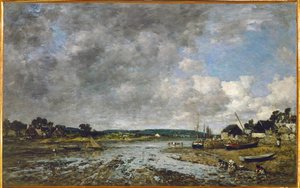 Normanovy pradleny na pobřeží od Eugene Louis Boudin