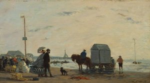 Na pláži v Trouville, 1863. od Eugene Louis Boudin
