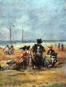 Na pláži, detail, 1880 od Eugene Louis Boudin