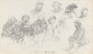 Cestující na lodi, konec 19. století. od Eugene Louis Boudin