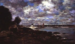 Plougastel-Daoulas (olej na plátně) od Eugene Louis Boudin