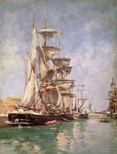 Plachetnice (olej na plátně) od Eugene Louis Boudin